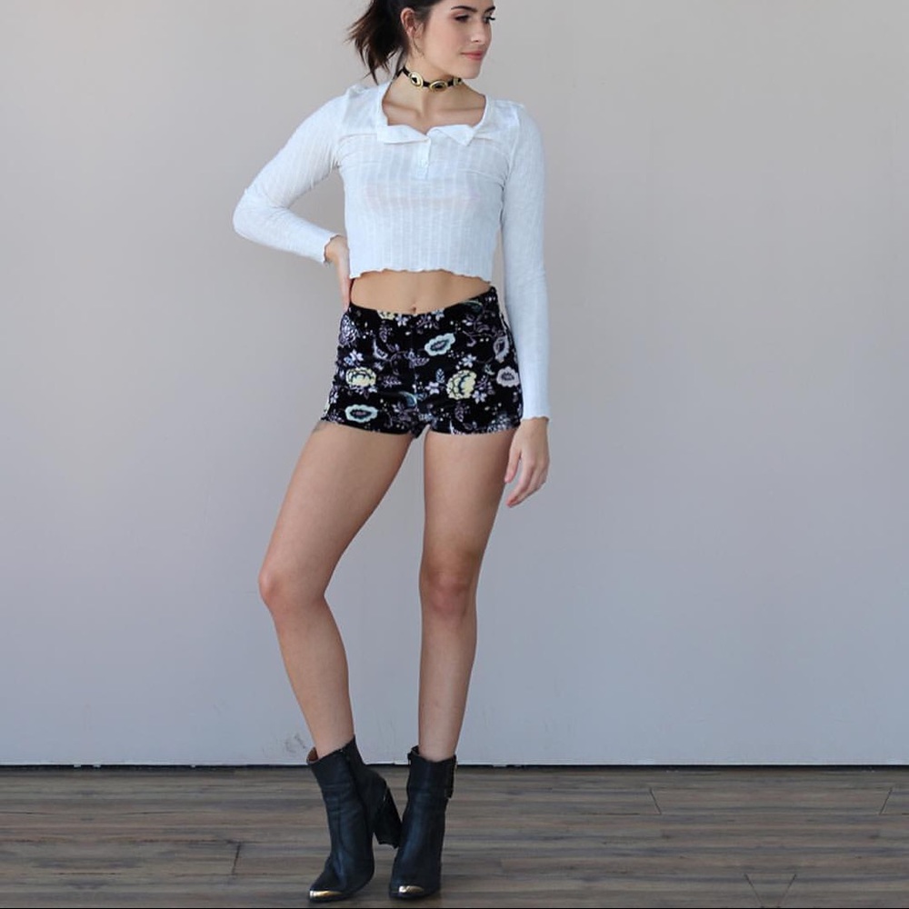 Stretch Velvet Booty Shorts